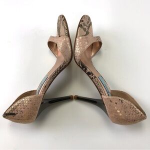 Marciano rose gold python print heels Size 6